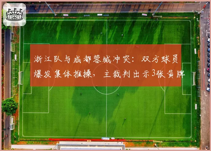 浙江队与成都蓉城冲突：双方球员爆发集体推搡，主裁判出示3张黄牌